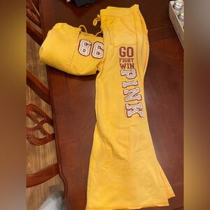 Vintage Victoria's Secret PINK Sweatpants and Matching Hooded Zip up Sweatshirt
